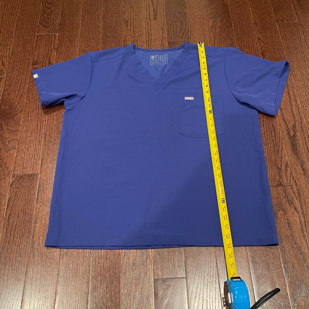 FIG SCRUBS MEN TOP Size XL Technical Collection Blue Short Sleeves